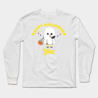 Happy Halloween Yinz Fun Pittsburgh Trick or Treating Long Sleeve T-Shirt